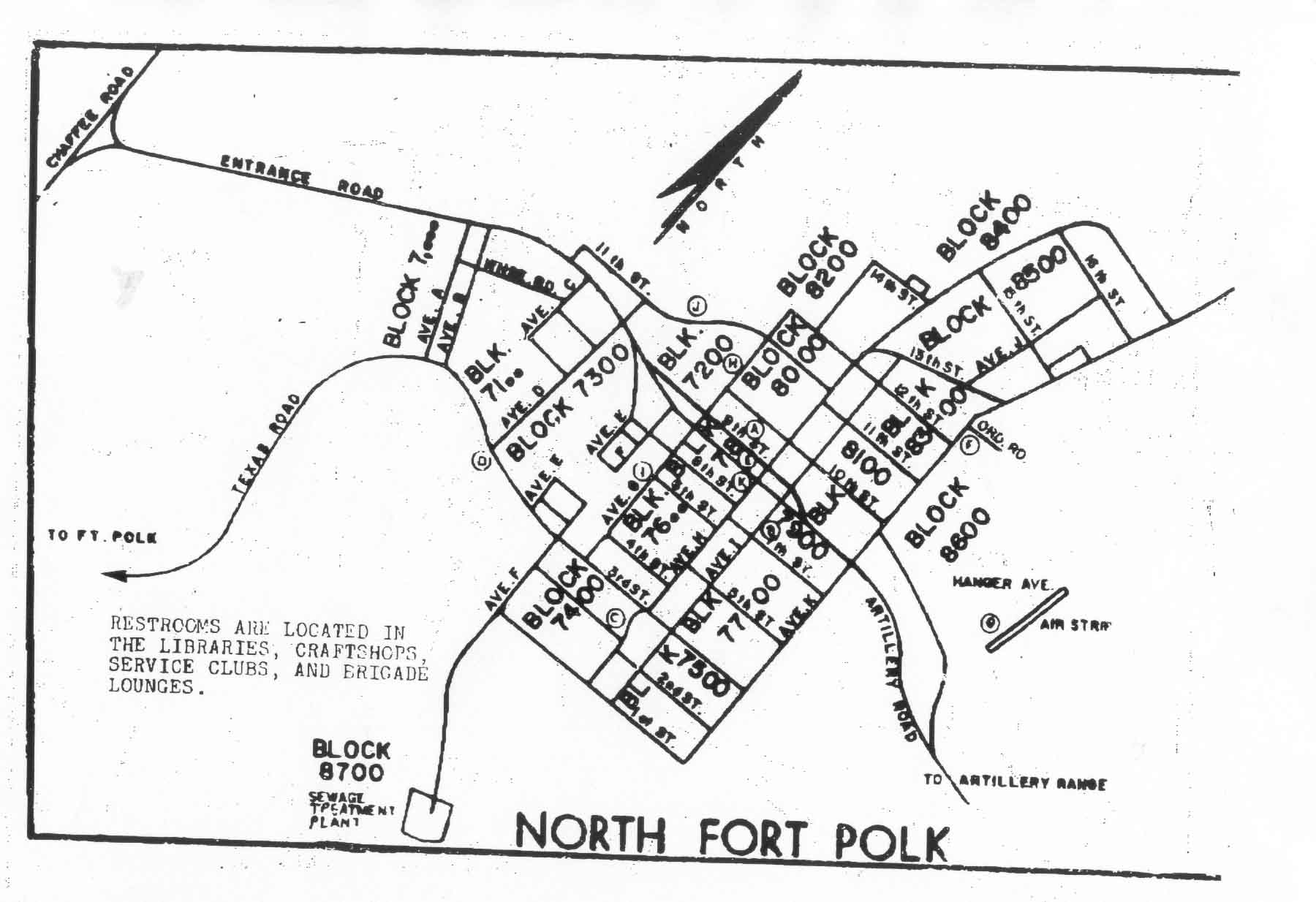 Maps of fort polk main post and north fort Museum of Military History